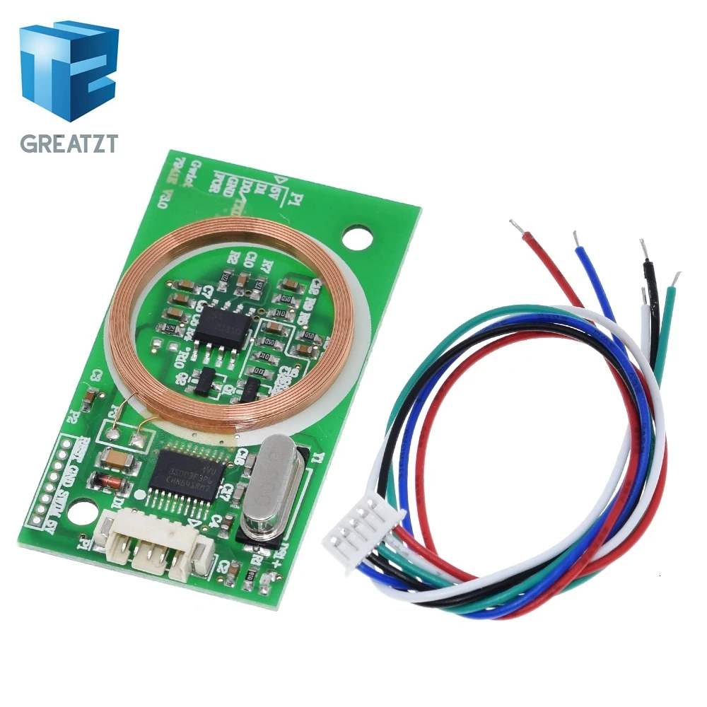 RFID UART считыватель беспроводной модуль 3Pin 125 кГц считывание карт EM4100 8 см DC 5 В для IC