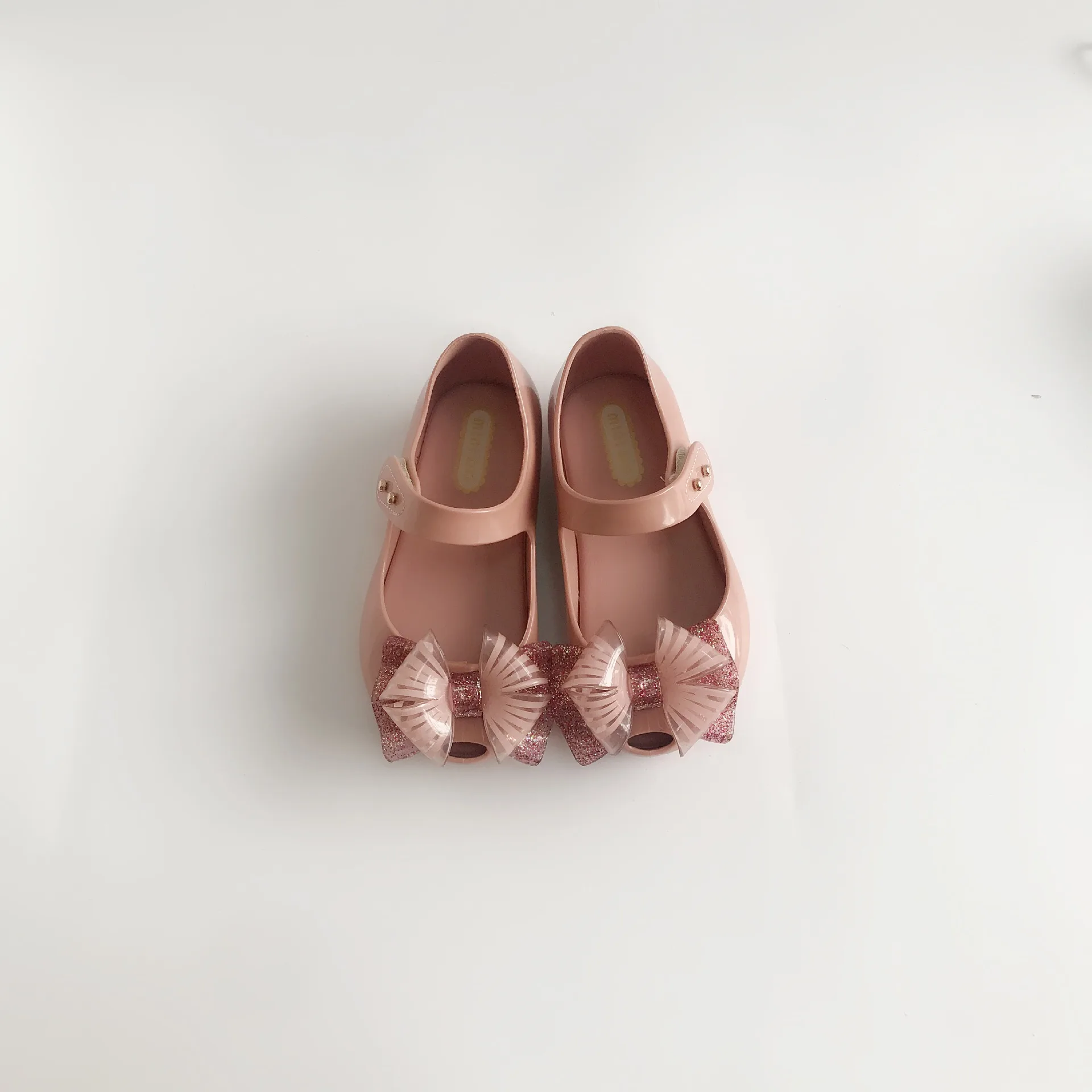 Mini DD Ultragirl Sweet VI Bow Girl Jelly Shoes Sandals 2021 Baby Shoes Soft princess Sandals For Kids Non-slip Sandalias DD005 4