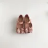 Mini DD Ultragirl Sweet VI Bow Girl Jelly Shoes Sandals 2021 Baby Shoes Soft princess Sandals For Kids Non-slip Sandalias DD005 4