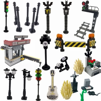 

Creator Moc Bricks Traffic light Toy Model Plastic Road Traffic Light Model Miniature Children Game Play Fun Set Compatible City