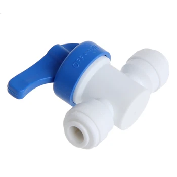 

Ball Valve 6mm 1/4" Tube OD Port Plastic Water System Loop Connector