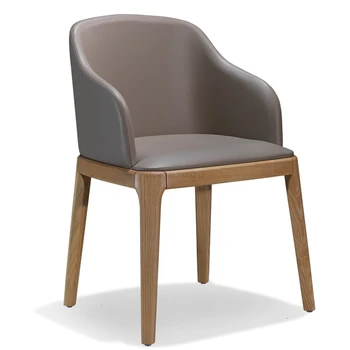 

Lang Dining Modern Concise Household Solid Wood Stool Backrest Ins Octagonal Desk Northern Europe Restaurant Chair