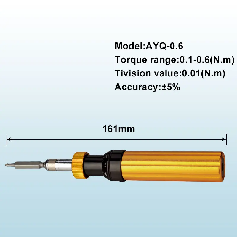 AYQ Preset Torque Driver Prefabricated Type Idling Torque Screwdriver Torque Screwdriver AYQ series - Цвет: 0.1-0.6N.m