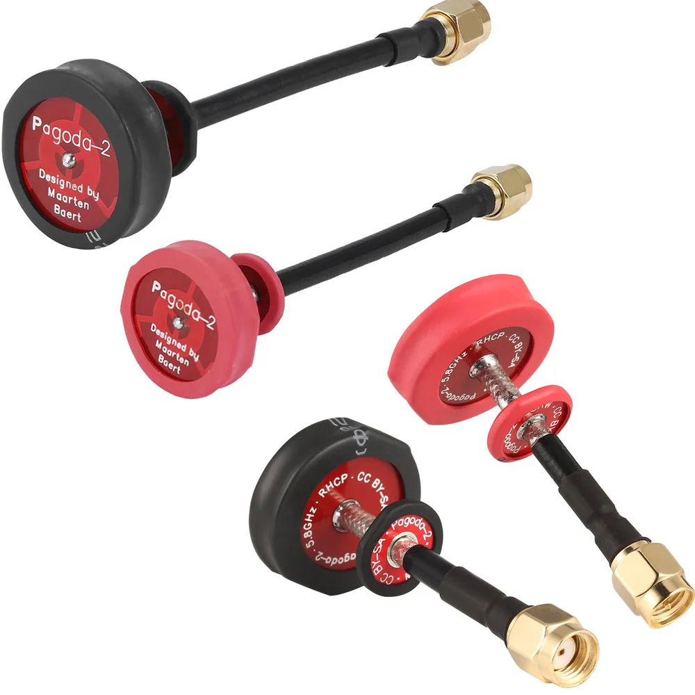 Antenne FPV 5.8GHz SMA RP-SMA 5cm 8cm avec câble flexible pour installation sur drone