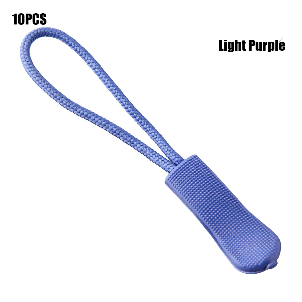 Light Purple 10 шт. аксессуары для сумок, Съемник на молнии, подходит для веревочной бирки, фиксатор на молнии, сменный зажим, сломанная Пряжка, дорожная сумка, чемодан, палатка - Цвет: Light Purple