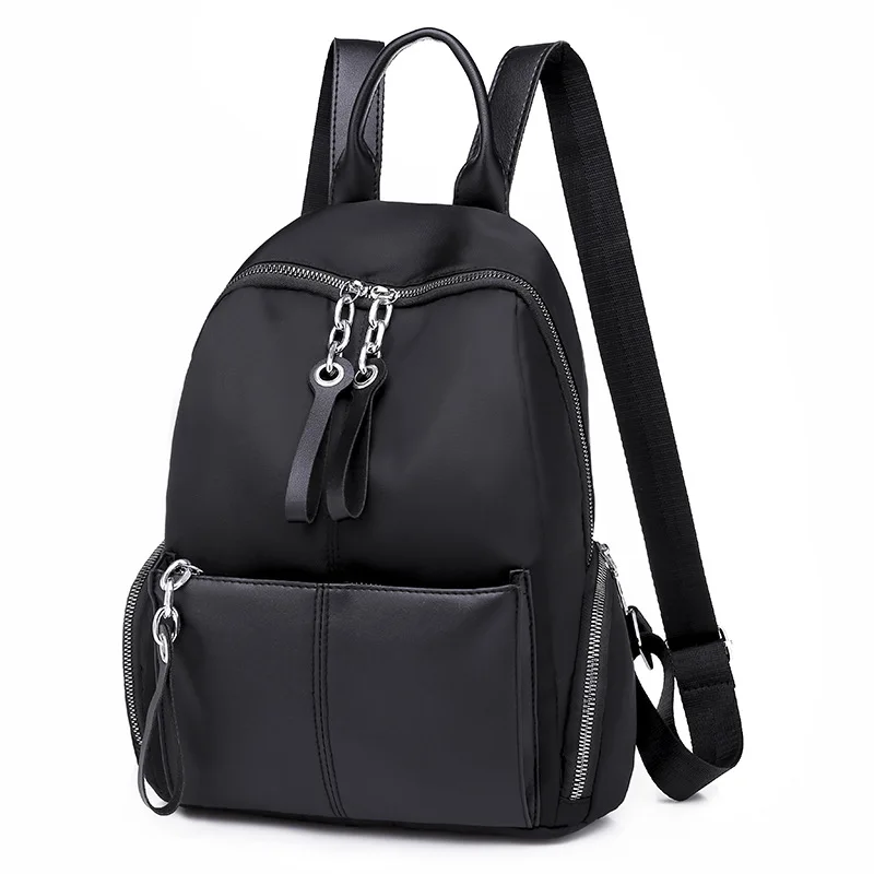 Стильный модный Европейский и американский минималистичный однотонный нейлоновый женский повседневный рюкзак дорожная сумка трендовая женская сумка B