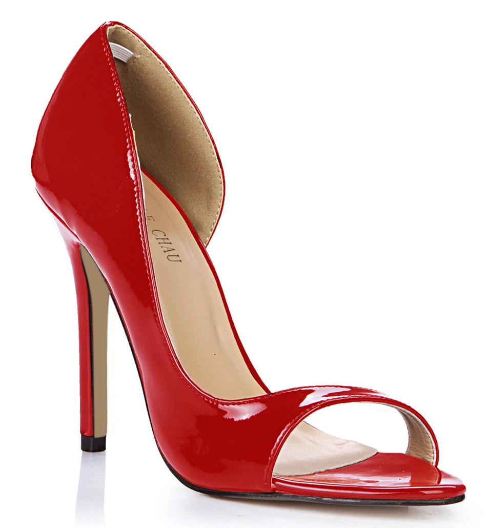 

Summer Spring New 12cm High Heel Pumps Patent Fashion Women Stiletto Thin heel Peep Toe Sexy Party Dress Lady Shoes 3C-Q1