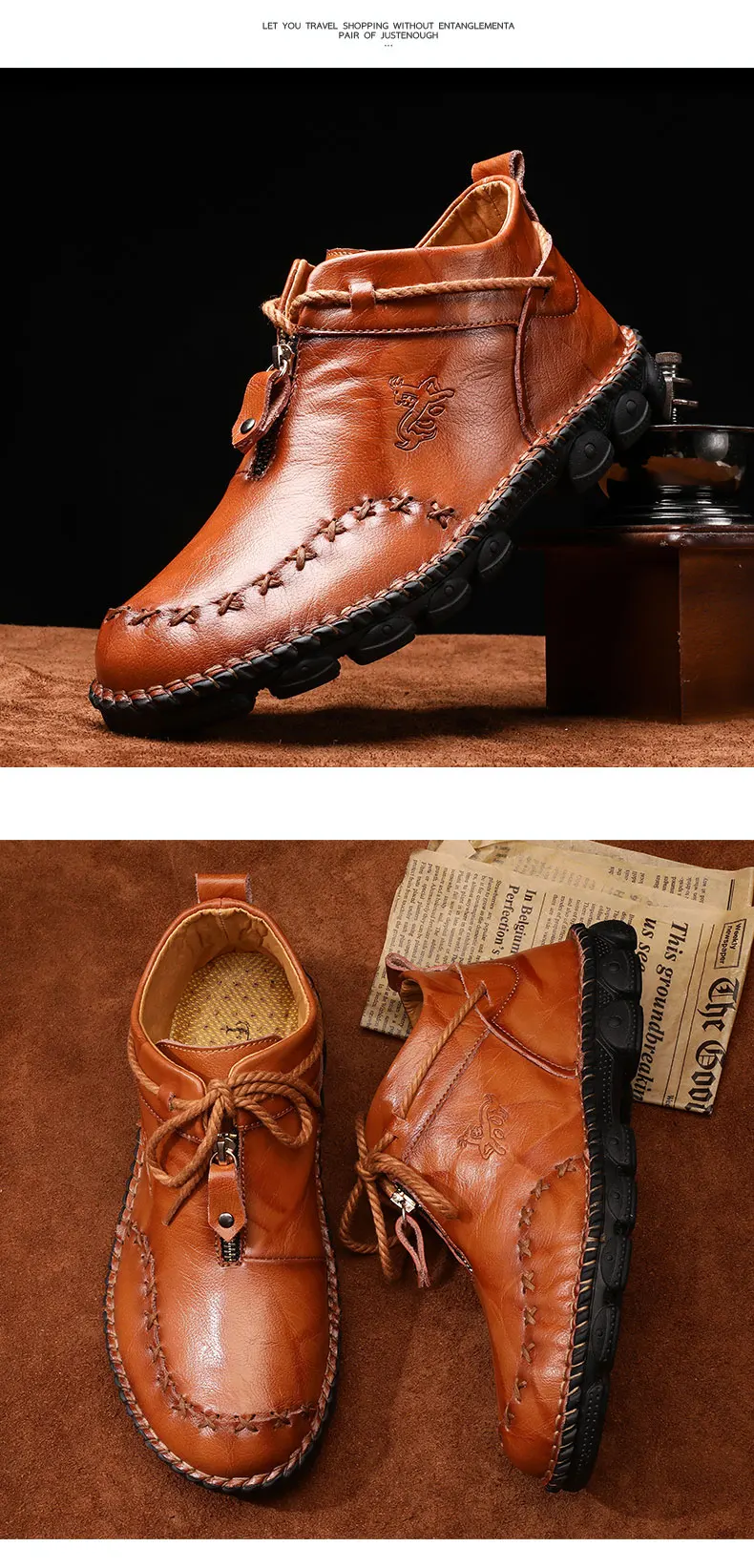 Трендовые мужские ботинки из высококачественной кожи; зимние высокие мужские Ботильоны; мягкая удобная обувь; легкие зимние кроссовки; большой размер 48