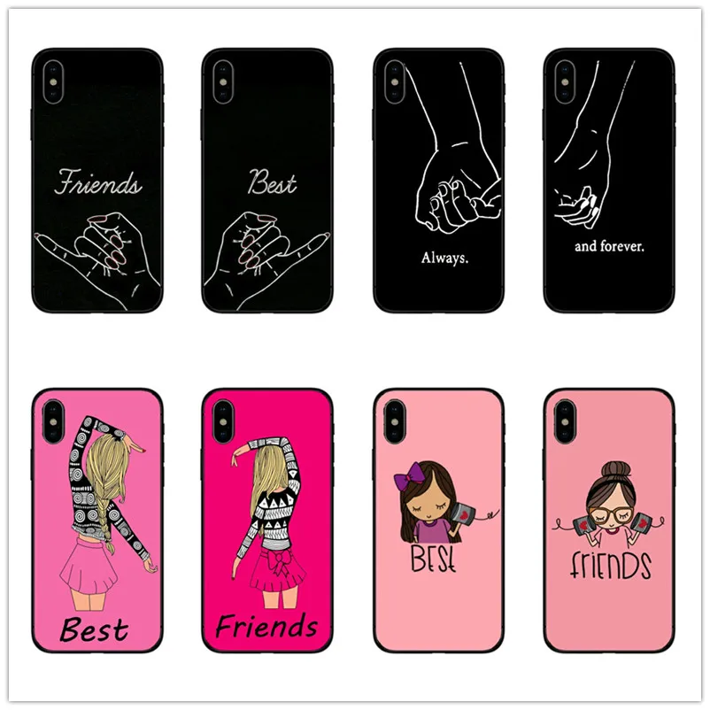 Мягкий силиконовый чехол для телефона friendship Forever best friend Girls bff iPhone 12 mini pro Xr X XS MAX 11 Pro