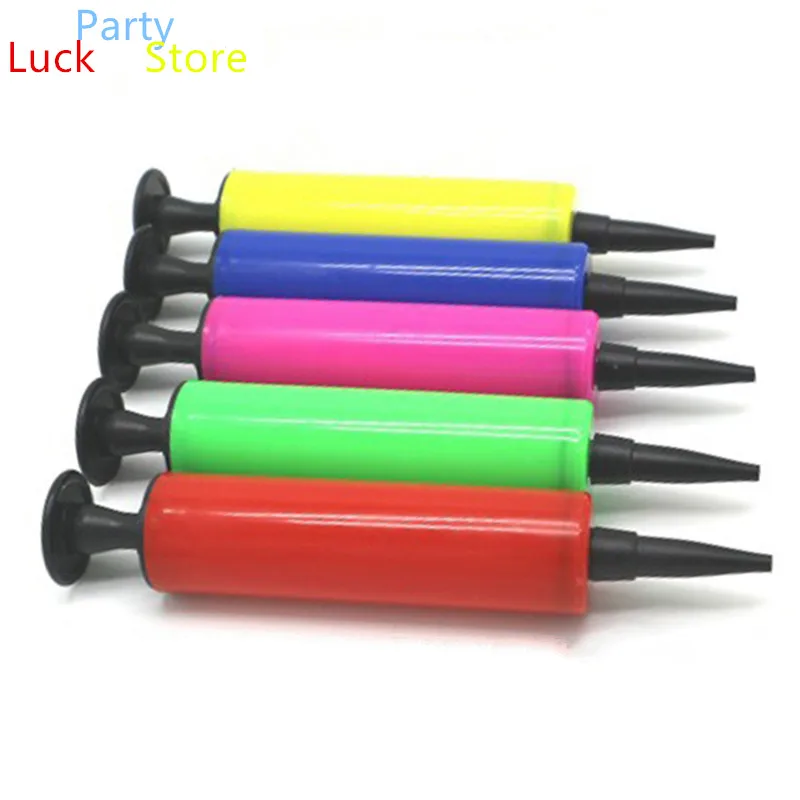 26 Balloon pump Mini Plastic Hand Held Ball Party Balloon Inflator Air Pump Portable Useful Balloon Decoration Tools