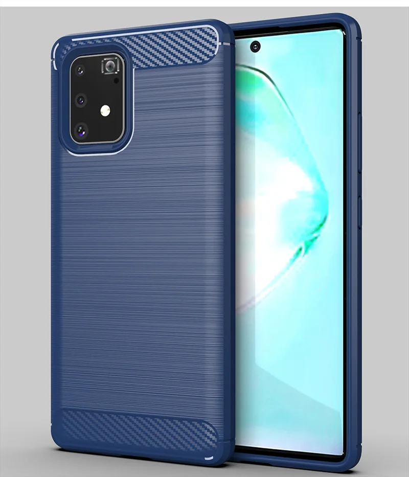 Для samsung Galaxy M80S чехол защитный чехол матовый карбоновый узор ТПУ Ударопрочный Мягкий чехол для M80S