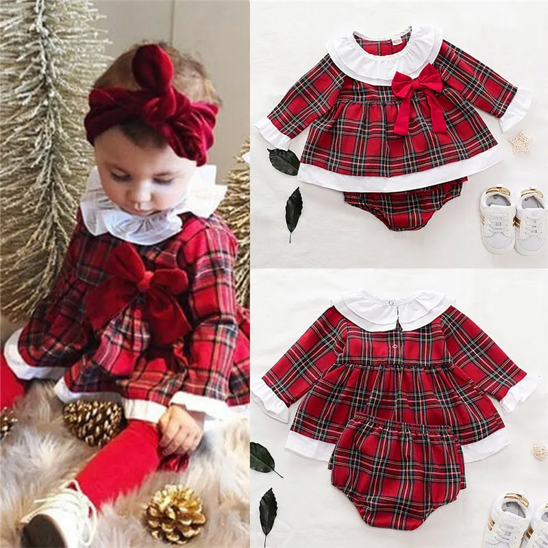 My First Christmas/осенняя одежда для девочек Одежда для маленьких девочек 3 предмета, боди с буквенным принтом+ юбка с бантом+ повязка на голову, рождественские наряды для малышей, D50
