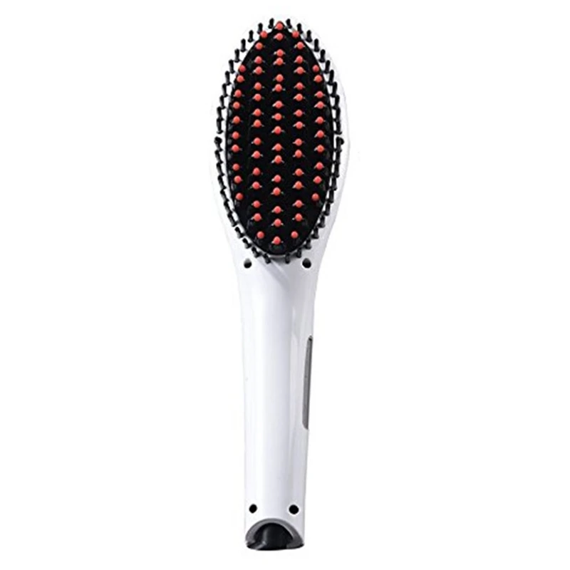 

Eu Plug Hair Straightener Comb and Electric Hair Styling Brush Ionic Hair Straightener Brush White
