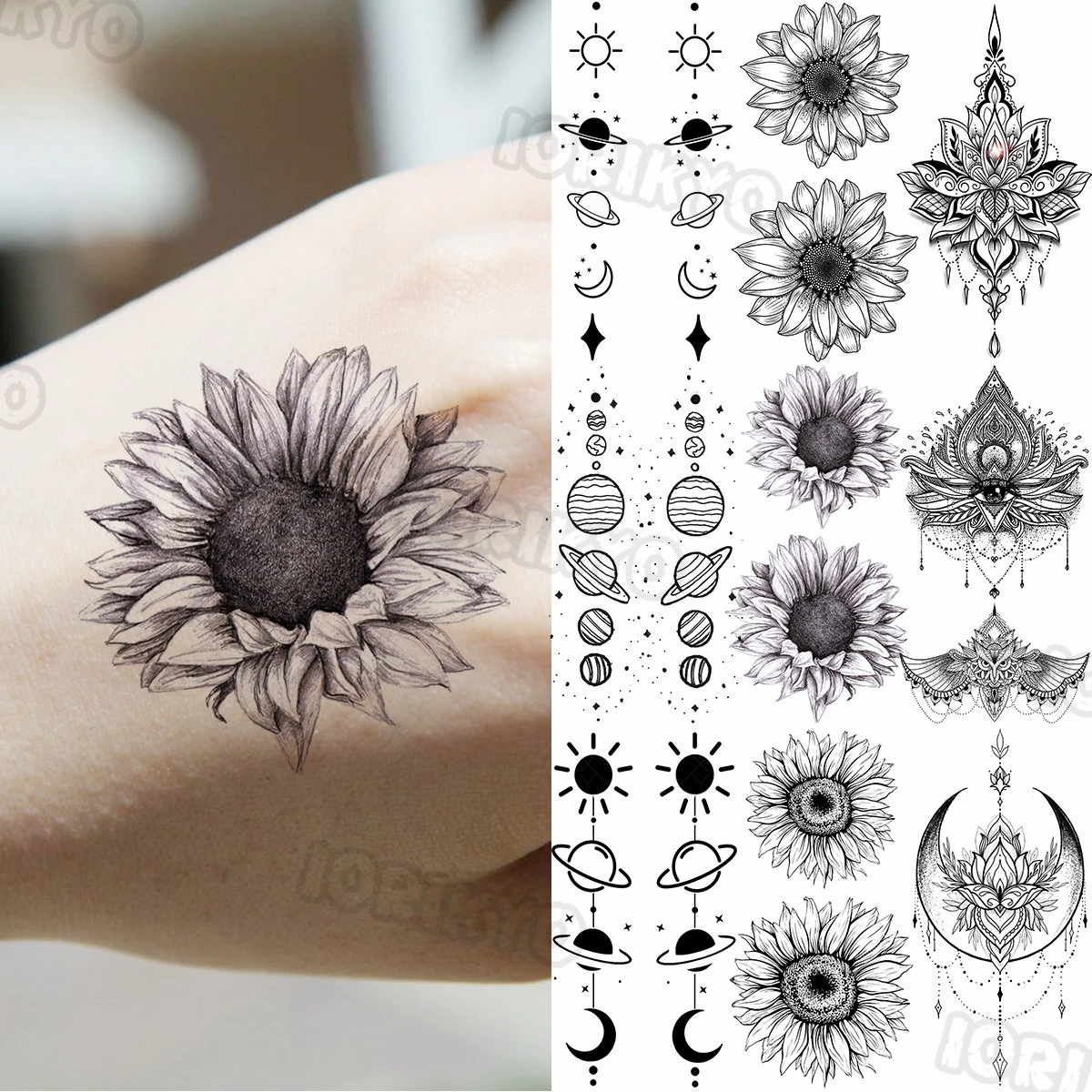 beautiful floral sun  moon tattoo  tattoo artist Shona Lynne       Sun tattoos Moon sun tattoo Tattoos