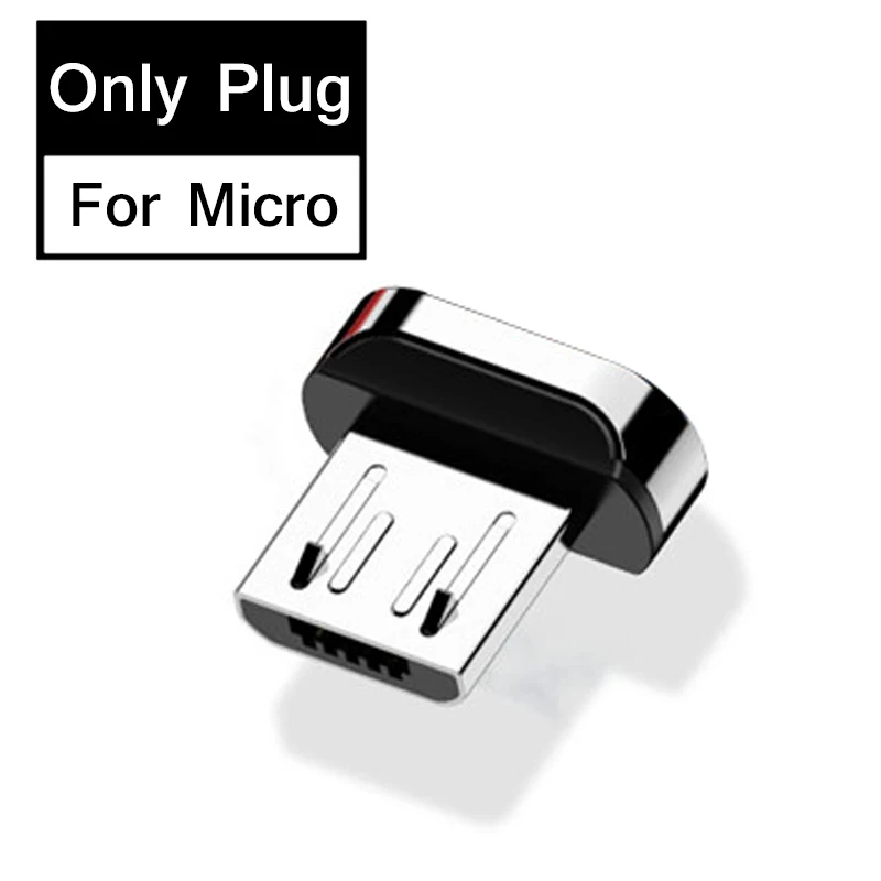 Магнитный кабель 3A type-C для samsung A70 huawei P30 lite Micro usb провод для быстрого заряда USB C Магнитный телефонный кабель для Xiaomi - Цвет: Only Micro Plug