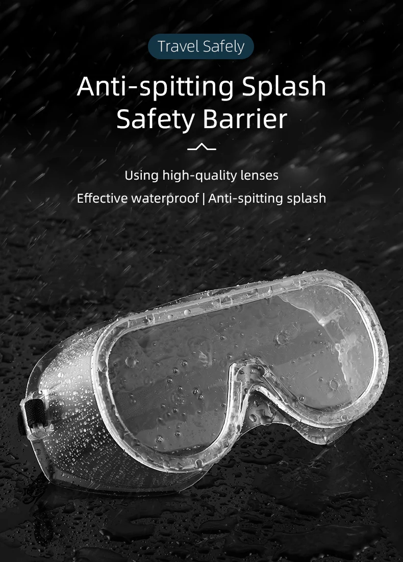 ROCKBROS Windproof Cycling Glasses Totally Closed Labor Protection Goggles Transparent Dust-proof Splash-proof Sports Goggles