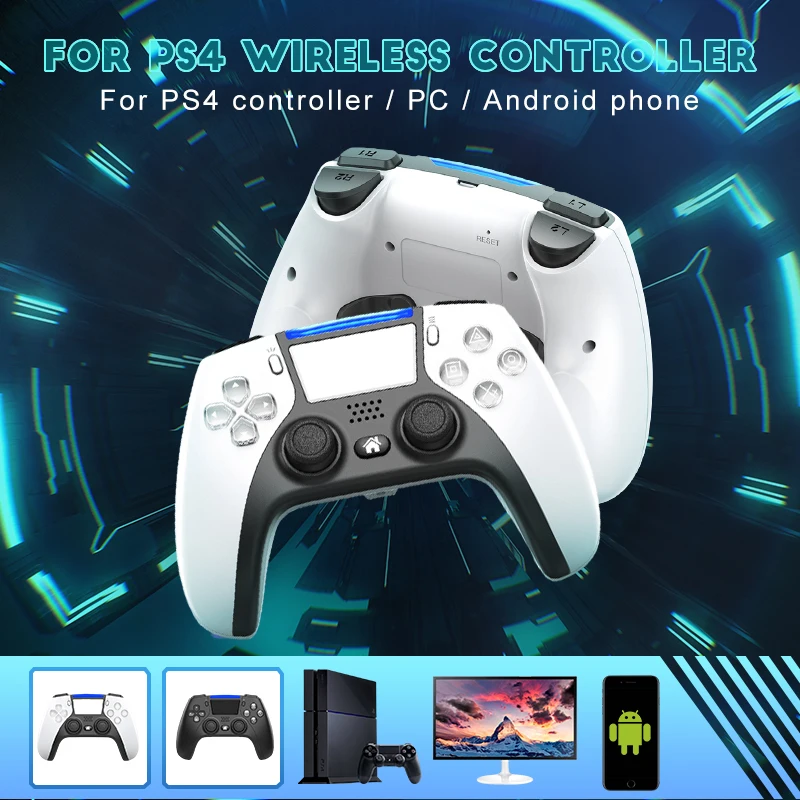 Wireless Game Controller For Ps4 Console 6 Axis Double Vibration Game Gamepad For Pc Android Phone Joysticks Gamepad Gamepads Aliexpress