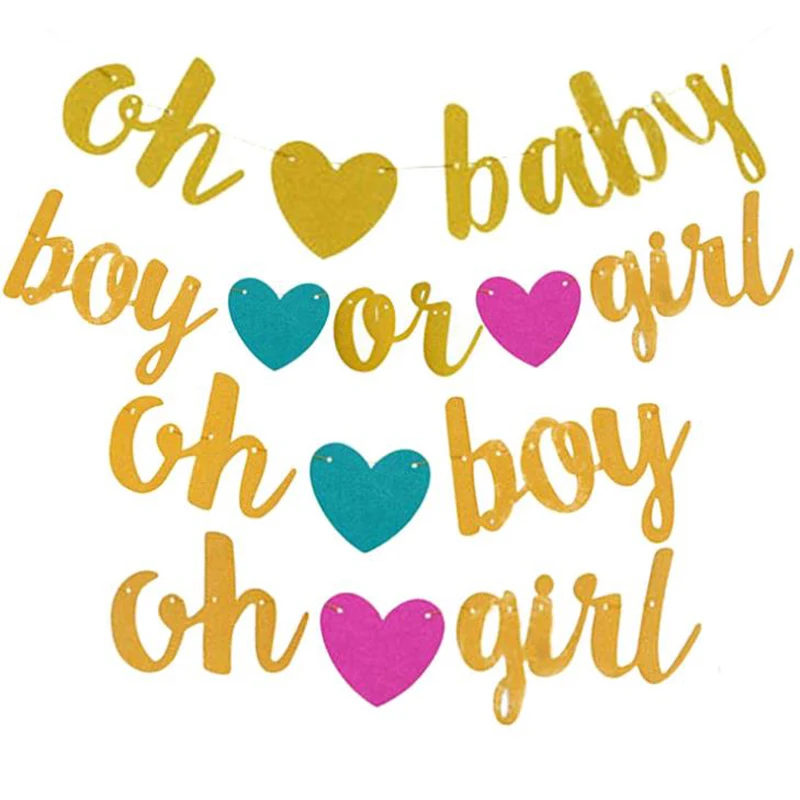 1 компл. Милый Oh Baby Shower торт Топпер на день рождения Декор его мальчик Девочка