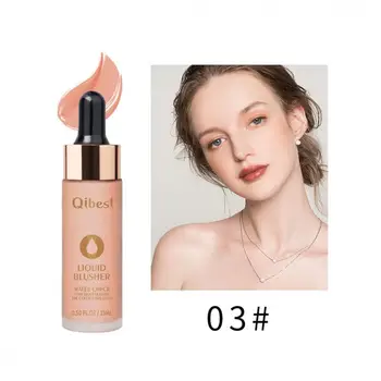 

QIBEST 6 Color Face Liquid Blusher Natural Repair Nude Makeup Moisturizing Brighten Complexion Blush Concealer Cheek TSLM1 Matte