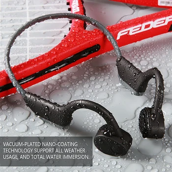 

Upgraded Bone Conduction Earphones Bluetooth 5.0 Wireless Headset Sport Headphones HandsFree with Microphone for Running Cycling