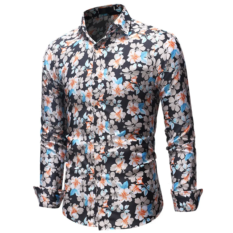 

Top men,shirt men,men's shirts,fashion casual shirts,printed shirts, men's lapel shirts, long sleeve shirt men, men's clothing