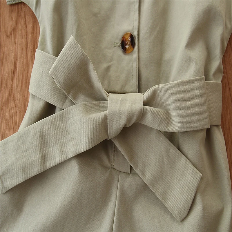 Bear Leader/комплект одежды для девочек; летняя детская одежда с галстуком-бабочкой на талии; комбинезон с повязкой на голову; детская одежда