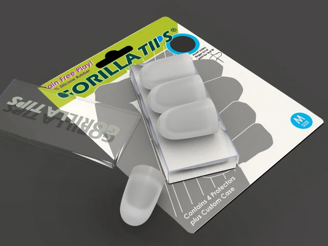 Gorilla Tips от IM Fingertip Защитная крышка в прозрачном/синем обезболивающем для гитары бас укулеле игроков струны защита пальцев