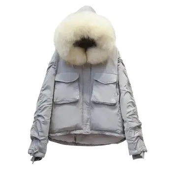 

2018 New Style Winter Dongguk Door Korean-style down Jacket Women's Short Padded Large Fur Collar