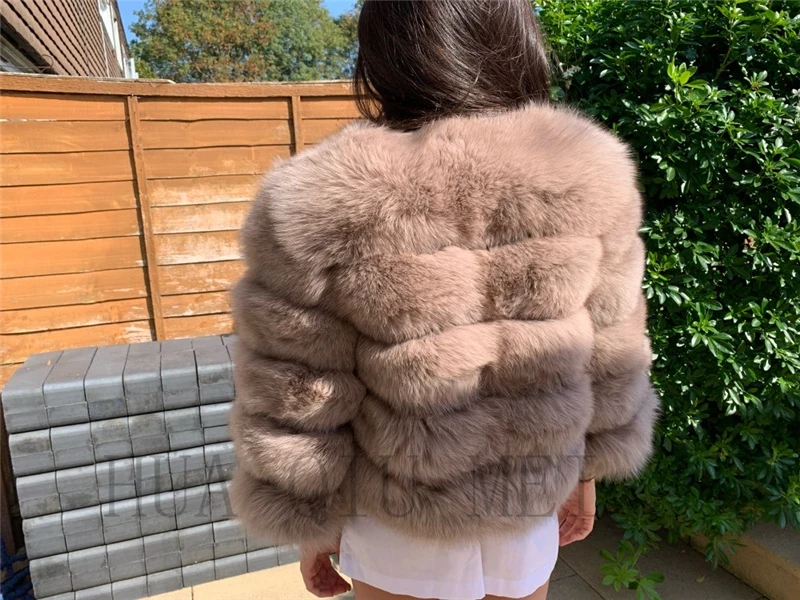 Natural fur fox fur coat women's winter jacket fur coat fur natural jacket high quality natural fox fur jacket real fox fur coat down parka women