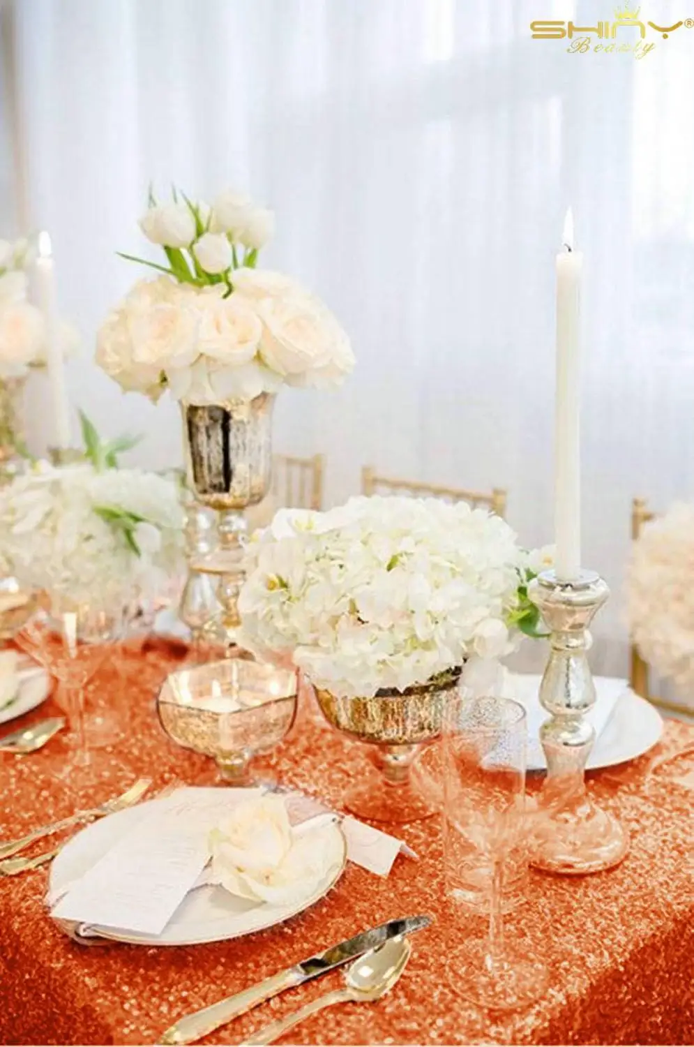 Sequin Tablecloth Orange 50x80 Inch Rectangular Tablecloths Wedding Decor Table Cloth Overlay Glitter Party Table Cover-M1018