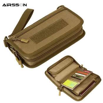 

Tactical Wallet Pouch Card Holder Outdoor Travel Passport 6inch Cellphone Double-folded Money Holster Men Handbag Card Organizer
