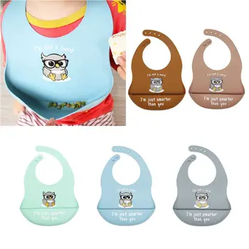 

Baby Bibs Waterproof Silicone Feeding Baby Saliva Towel Newborn Cartoon Aprons Baby Bibs Adjustable