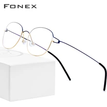 FONEX Titan Legierung Gläser Rahmen Männer Brillen Koreanische Dänemark Frauen Myopie Optische Rahmen Schraubenlose Brillen 98618