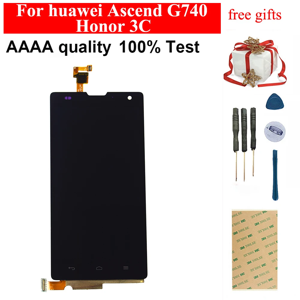 Сенсорный экран для huawei Ascend G740 Honor 3C сенсорная панель стекло + ЖК-дисплей монитора