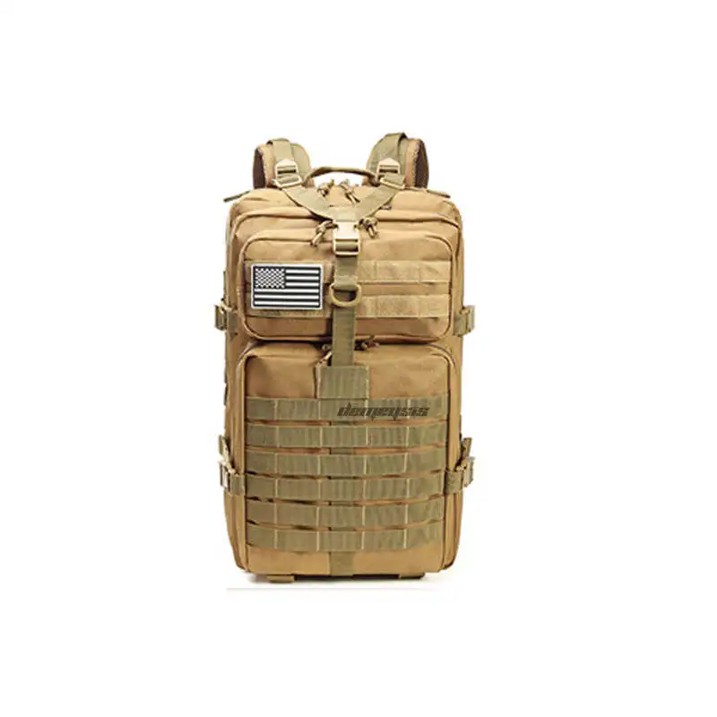 45L тактические походные рюкзаки Molle мужские водонепроницаемые походные рюкзаки дышащие нейлоновые военные армейские боевые сумки - Цвет: tan