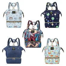 Мультимультипликационный цветочный узор, Большая вместительная сумка для подгузников для мамы, посылка для матери и ребенка, водонепроницаемые Рюкзаки для мамы, сумки для кормления детей