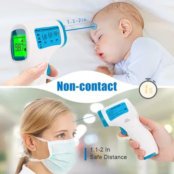

Outdoor Infrared Non Contact Thermometer Gun LCD Digital Body Temporal Forehead Thermometer For Fever Temperature Sensor Fast