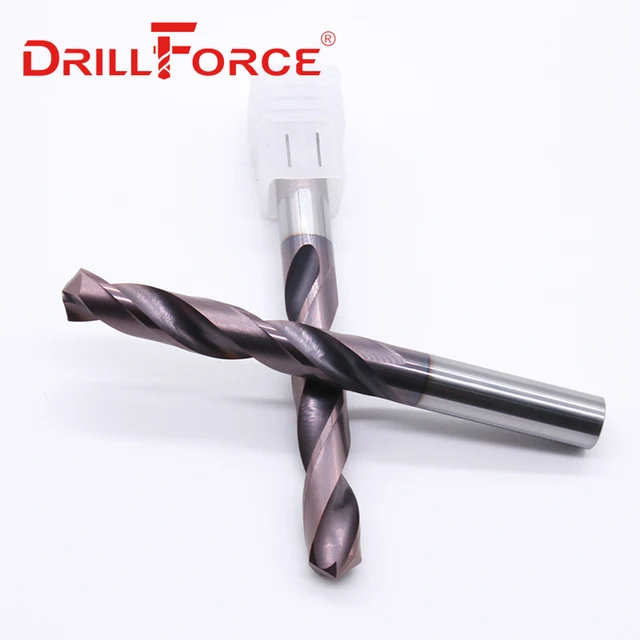 Drillforce-Juego de brocas de carburo sólido, brocas de giro de flauta espiral para herramienta de aleación dura de acero inoxidable, 2mm-22mm x 100mm, ohc65, 1 unidad 3