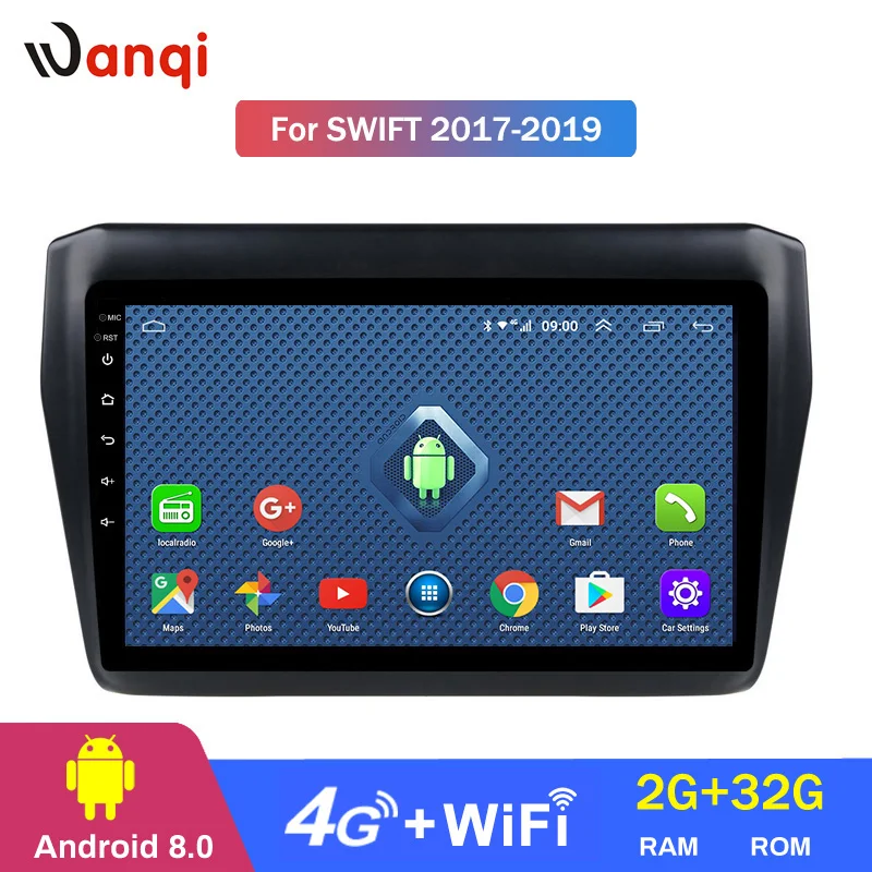 

4G Lte All Netcom wanqi 8.0 For Suzuki Swift 2017 2018 2019 Car DVD Multimedia Player GPS Navigation Stereo Radio BT WIFI