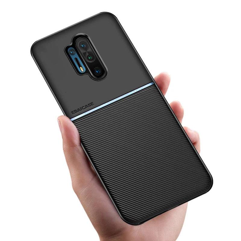 Модный силиконовый чехол из углеродного волокна для OnePlus 8 Pro противоударный 7T 7 One
