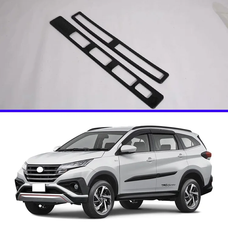 

For 2017 2018 2019 Toyota RUSH (F800/F850) Car Accessories Carbon Fiber Style Plated Armrest Box Rear Air Vent Frame Trim Cover