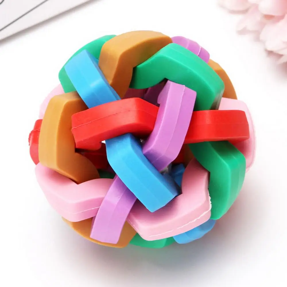 5.5cm Colorful Rainbow Pet LED toys Bell Ball Dog Toy Cat Toys Chew Play Teeth Training Products | Дом и сад