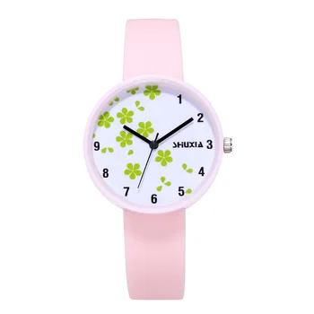 

For Student Couple Watch For Grass Children's Wrist Watch Safety Silicone Strap Clock Baby Kids Hour Fashion For Young Boy Girl