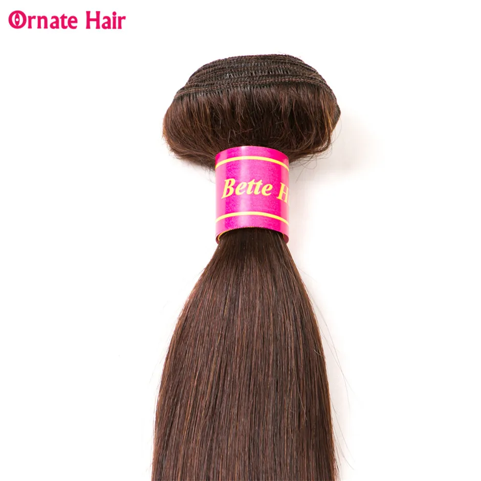 Pre-Colored Straight Hair Bundles Brazilian Hair Weave Bundles 100% Human Hair Bundles Weave Non-Remy Middle Ratio 2#