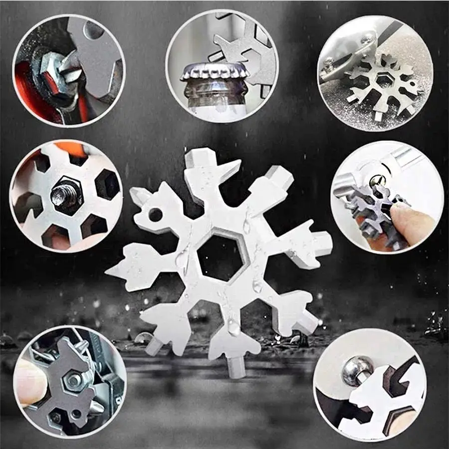 18-in-1 Multi Snowflake Tool Card