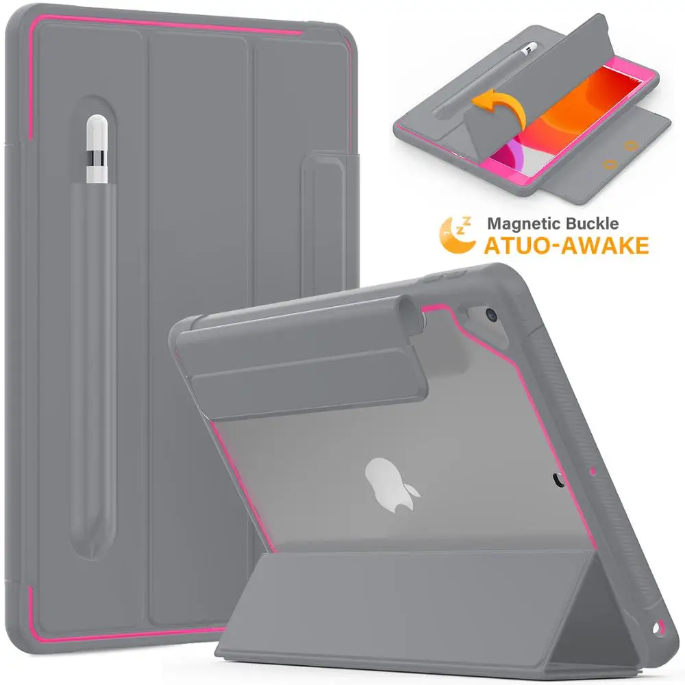 

For Ipad 7th 8th Generation 2019 2020 Case with Pencil Holder Ultra Slim Smart Auto-Sleep Smart Cover for Ipad cases 10.2 Inch