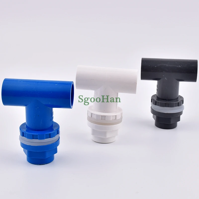 2~10pcs 20mm T Style PVC Pipe Fittings Aquarium Fish Tank Connector Overflow Thread Water Supply Accessories Joint