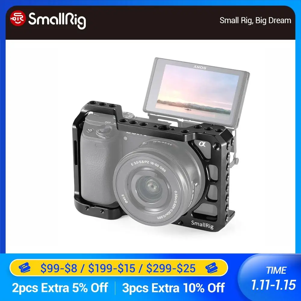 Клетка SmallRig a6400 для камеры Sony A6300/ A6400 /A6500 встроенная форма клетка цифровой