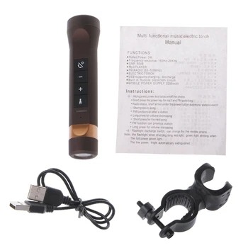 

Outdoor Wireless Bluetooth Speaker Flashlight Torch Power Bank Support TF FM 72XB