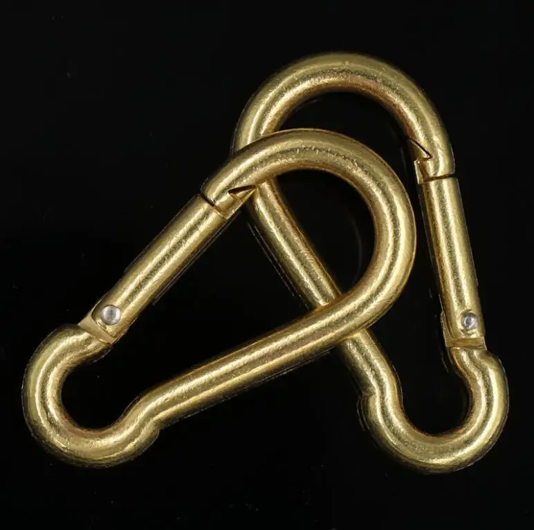 

5pcsBrass key chain mountaineering clasp spring hook climbing gourd clasp hook buckle outdoor equipment with buckle quick hangin